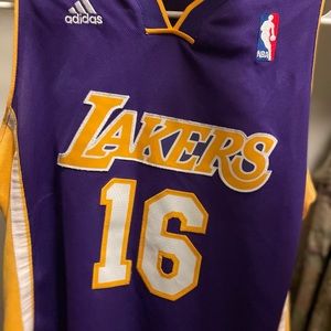 Paul Gasol Adidas Lakers youth Large jersey